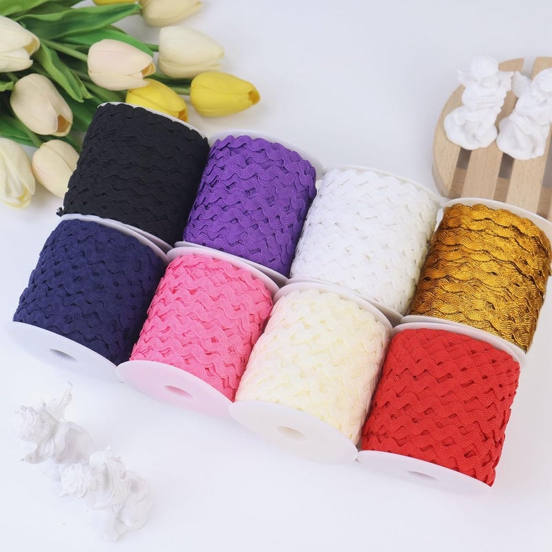 GXTIZAS Rick Rack Wave Bending Fringe Trim 40 Yards Purple Lace Ribbon RIC Rac Trim for Sewing Clothes Gift Wrapping Home Party Decoration - Image 4